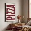 Pizza - Vintage - Decoratie - Japandi Textielframe zwart klein -sfeer3