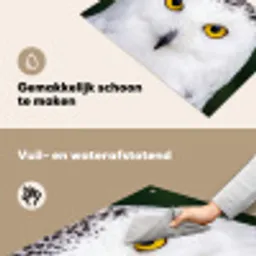 Sneeuwuil - Portret - Geel Inductie beschemer met haakjes klein -ky-schoon-nl