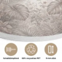 Papagaai - Jungle - Tropisch Akoestische PET Vilt - Rond klein -closeup_DE