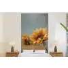 Zonnebloemen - Geel - Wazig fotobehang vinyl groot -bed