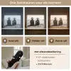 Vrouwen - Zonnehoed - Strand - Zwart - Wit Light Box met batterij (Wandlamp) middel -USP_lichtkleurNL