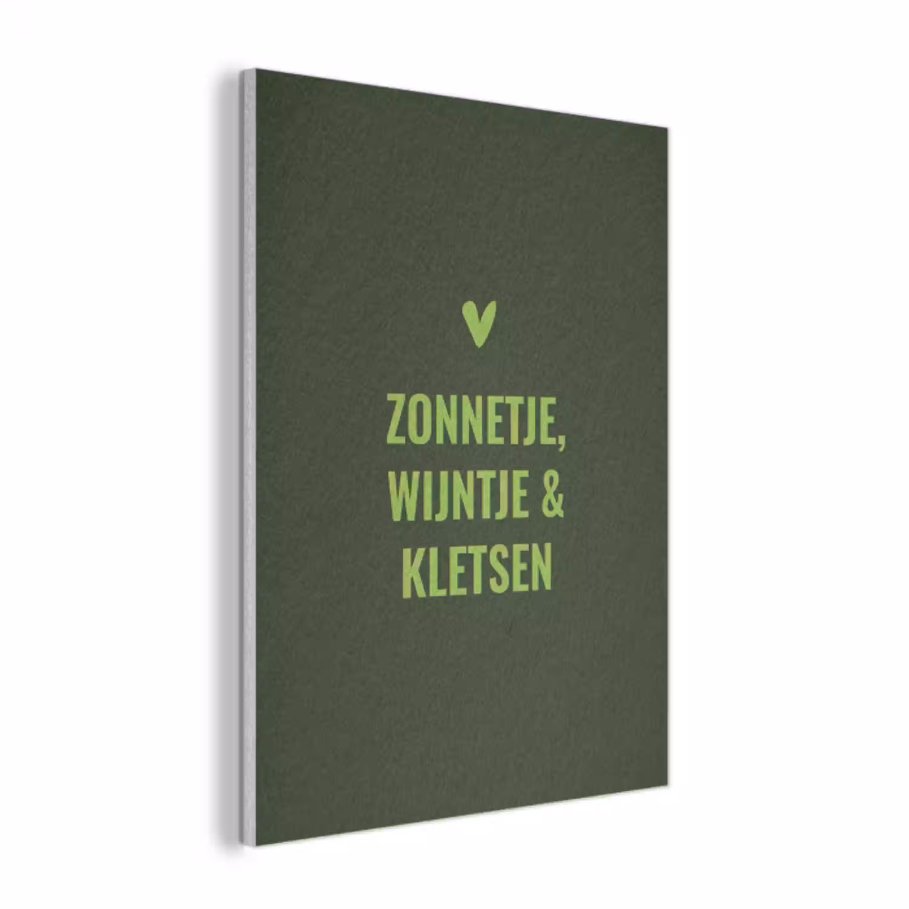 Donkergroen - Quote - Zon - Zomer PET vilt klein -3d