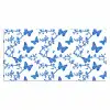 Vlinder - Bloemen - Blauw Muismat XXL klein 681 -3d_leeg