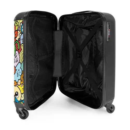 Schattige Beestjes in Stad NBS - Handbagage koffer - Unisex middel -binnenkant