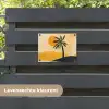 Illustratie - Palmboom - Zon - Heuvels tuinposter los doek klein -sfeer3