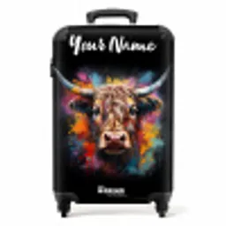 Schotse Hooglander als Graffiti Art NBS - Handbagage koffer - Kinderen Unisex middel -productfoto_recht