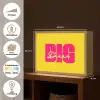 Dream big - Geel - Roze Light Box met batterij (Wandlamp) middel -USP_websiteoverzichtNL
