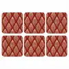 Bladeren - Rood - Elegant onderzetter kurk middel -3d