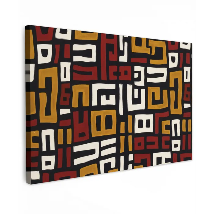 Abstract - Patroon - Rood Tuinposter op houten frame 2 cm dik klein -3d