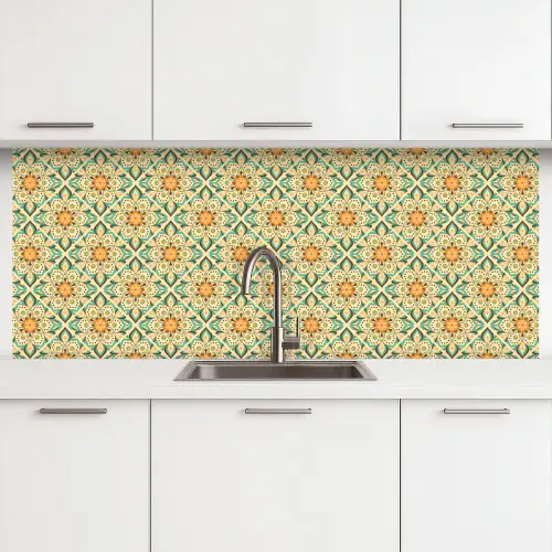 Boho - Patronen - Mandala - Bloemen keuken achterwand 2 middel 871 -3d