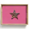 Ster - Luipaard - Print - Roze Dienblad Rechthoek middel -z3d_shopping