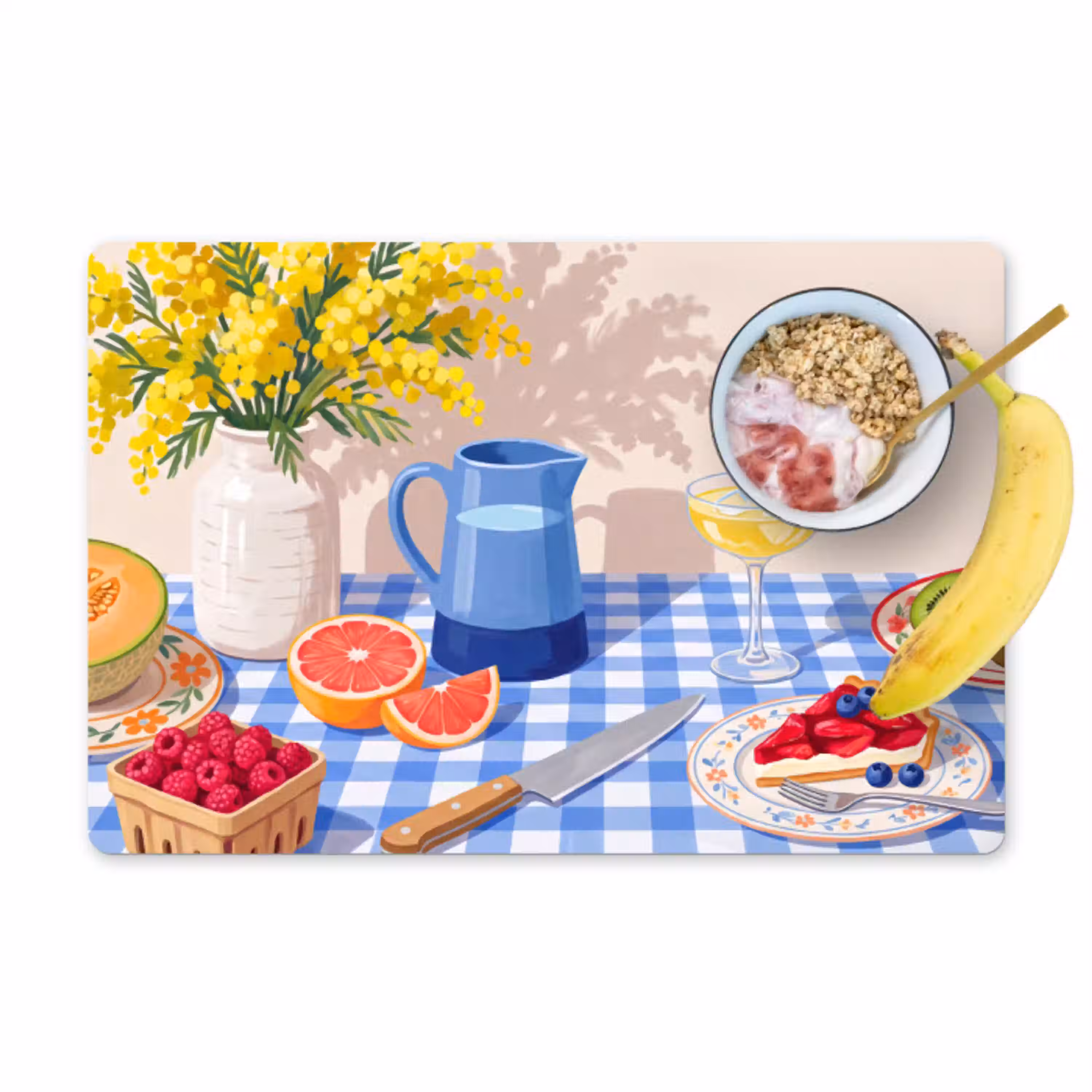 Eten - Fruit - Zomer Placemat vinyl groot -zzzproduct_Kitchenyeah-website