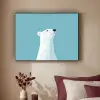 Ijsbeer - Lichtblauw - Minimalistisch Textielframe - compleet frame klein -sfeer1