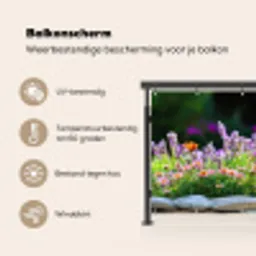 Bloemen - Steenrand - Kleurrijk Balkonbeschermer Duitsland klein -specs_NL
