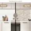 Lijnen - Waaier - Beige keuken achterwand 2 middel 871 -voor-na2_FR