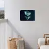 Bladeren - Bloem - Glazen - Donkerblauw tuinposter los doek klein -sfeer8