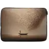 Bootje - Blaadjes - Goud - Water laptophoes neopreen klein -zkaufland3dotto