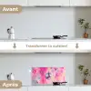 Discobal - Pink - Verf keuken achterwand spatscherm klein -voor_na_FR