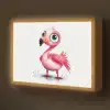 Flamingo - Roze - Water Light Box met batterij (Wandlamp kind) middel -z3d_website