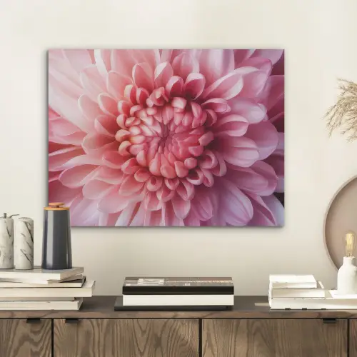 Dahlia - Bloem - Close up - Roze PET vilt klein -sfeer1