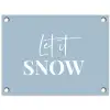 Sneeuw - Winter - Blauw - Let it snow tuinposter los doek klein -3d
