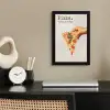 Pizza - Kaas - Pepperoni fotolijst zwart zonder passe partout klein -sfeer1