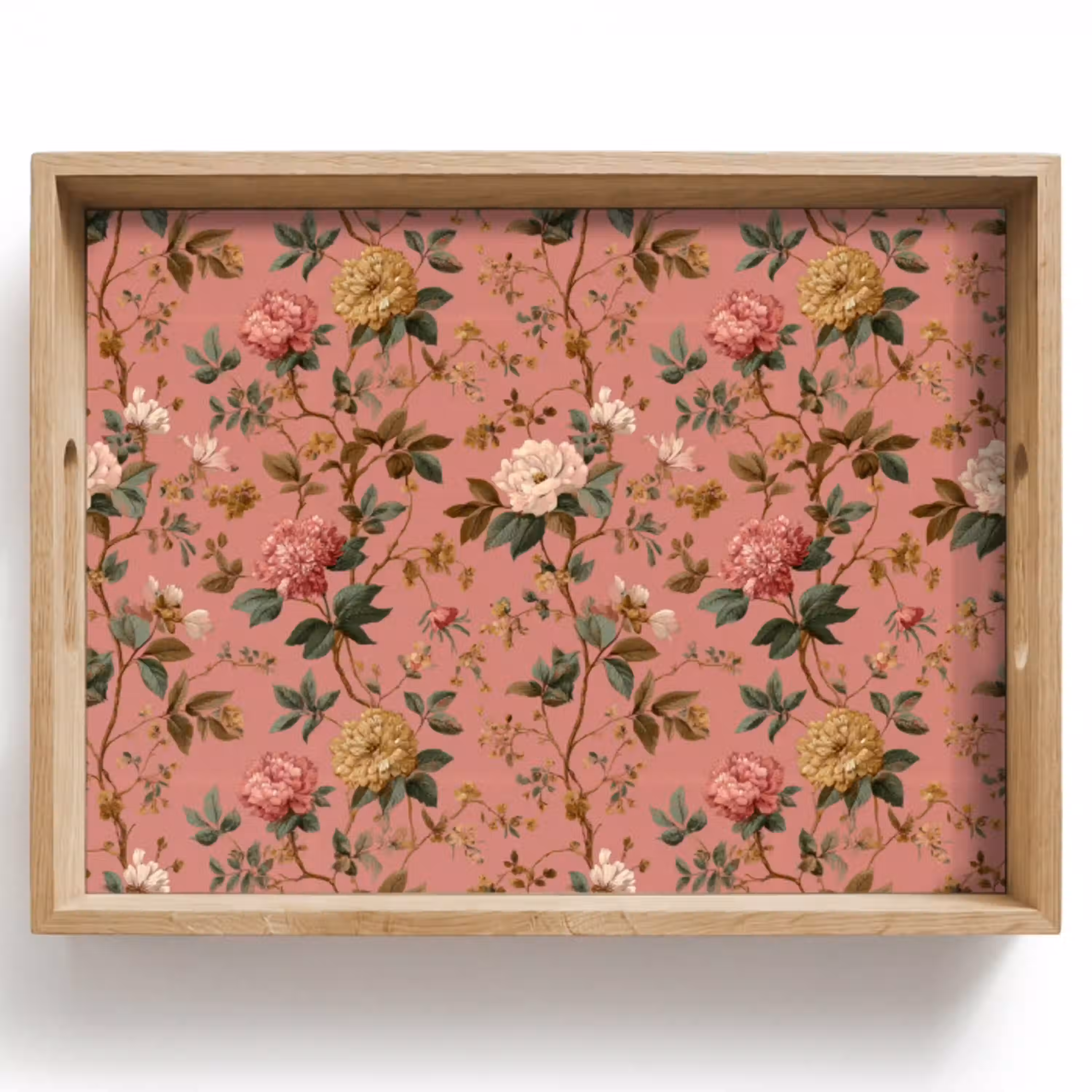 Klassiek - Botanisch - Roze Dienblad Rechthoek middel 911 -z3d_shopping
