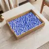 Zebra - Patroon - Kobalt - Blauw Dienblad Rechthoek middel 911 -sfeer1