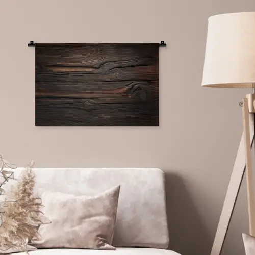 Hout - Grillige nerven Wandkleed katoen klein -sfeer4