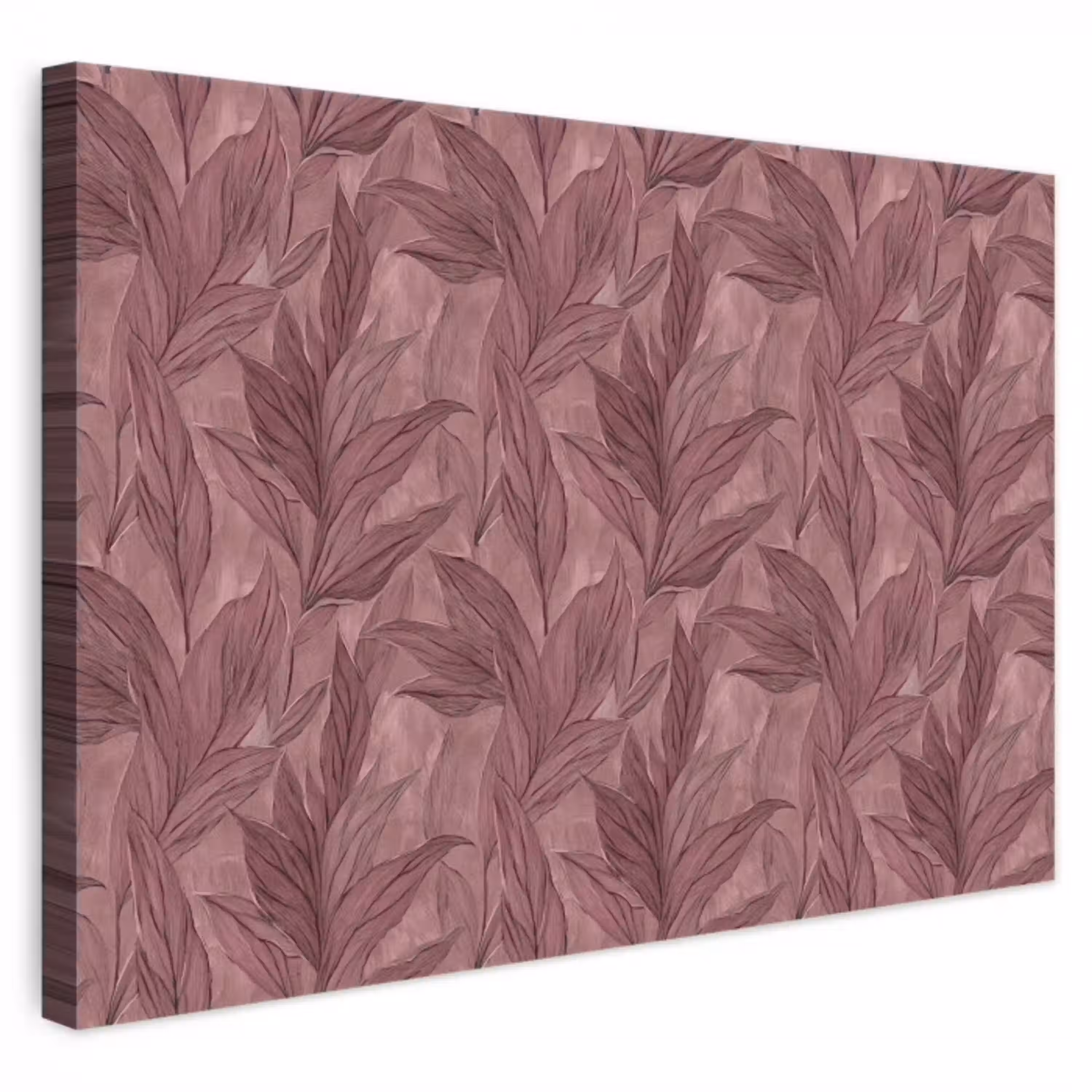 Bladeren - Patroon - Paars canvas 2cm klein 34 -3d