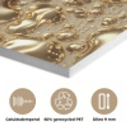 Druppels - Organisch - Goud PET vilt klein 837 -closeup_NL