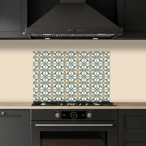 Floraal - Verweerd - Keurrijk keuken achterwand spatscherm klein 900 -sfeer1