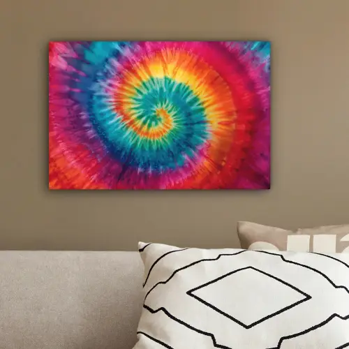 Regenboogkleuren - Tie dye - canvas 2cm klein -sfeer3