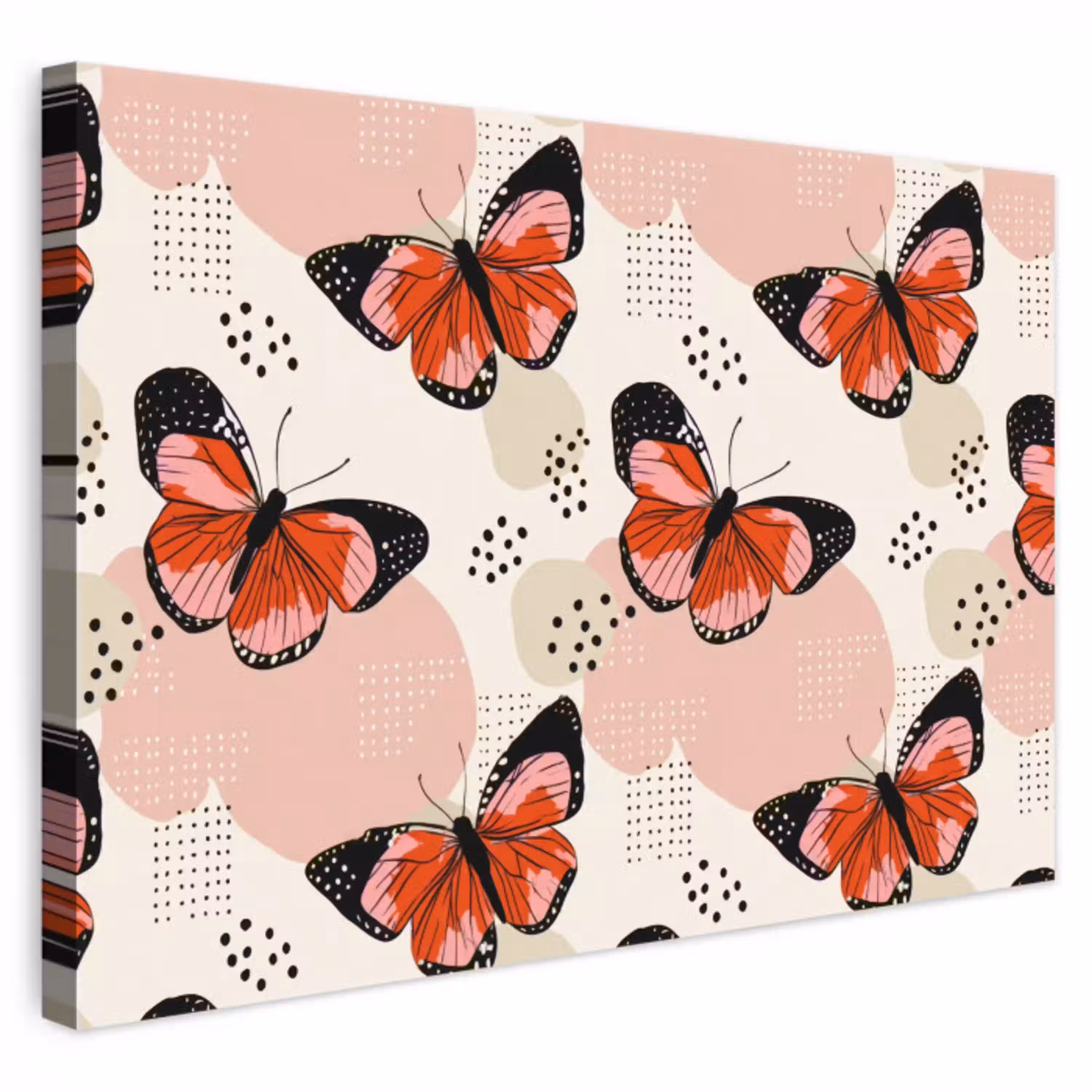 Vlinders - Retro - Kleurrijk canvas 2cm klein 34 -3d