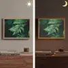 Varenblad - Groen - Structuur - Wazig Light Box met batterij (Wandlamp) middel -sfeer3