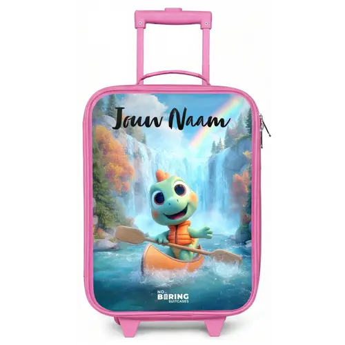 Dino - Natuur - Waterval Kinderkoffer - Roze klein -zz3dotto