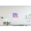 Pasteltinten - Paars - Spiraal - Marmer textielposter latten blank klein -kinderkamer