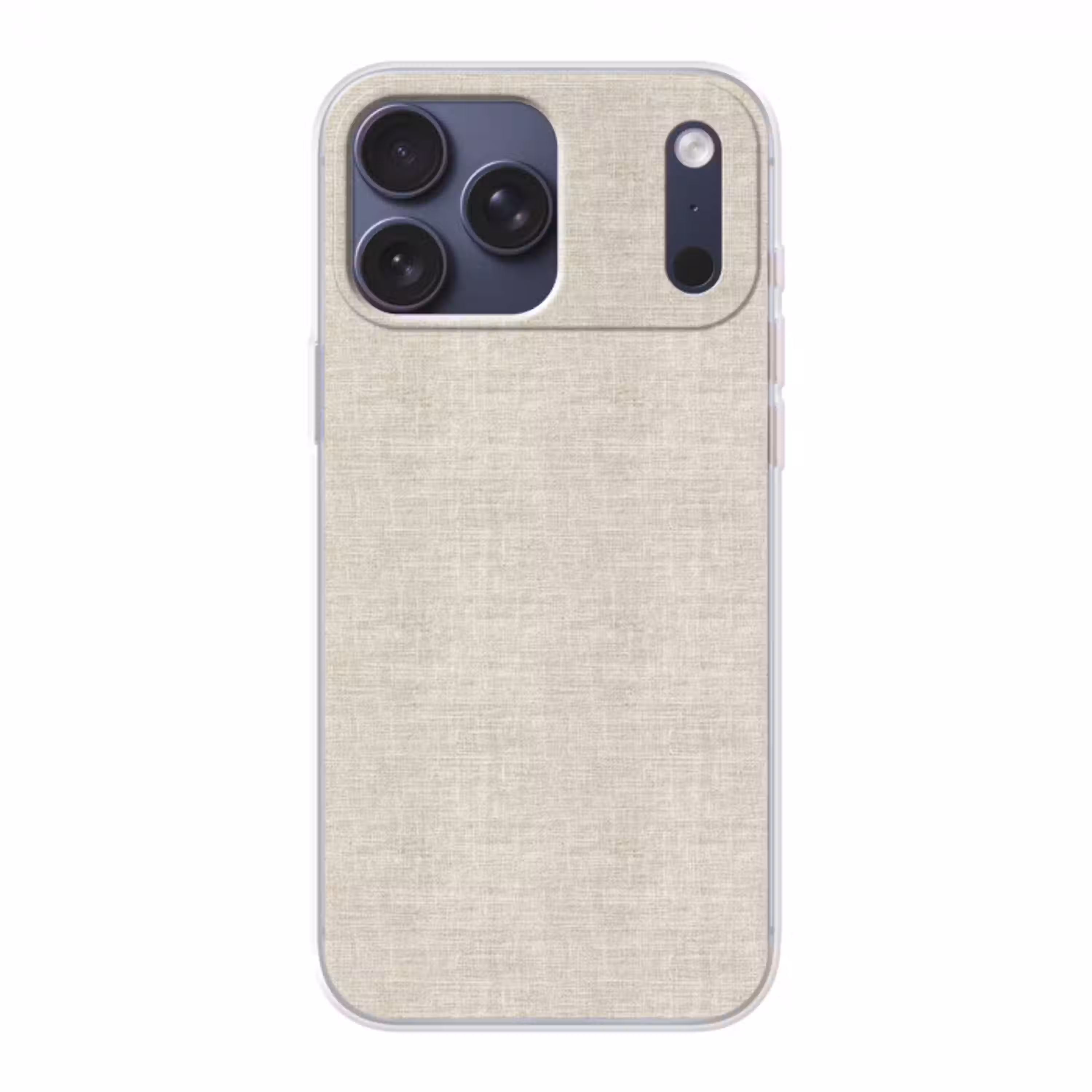 Linnen - Textuur - Beige Telefoonhoesje iPhone 17 Pro Max klein 879 -3d
