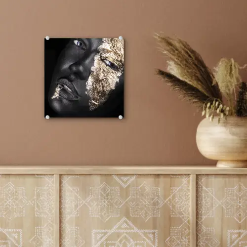 Vrouw - Goud - Zwart - Verf - Luxe plexiglas 5mm klein -sfeer5