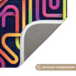 Retro - Abstract - Neon Badmat klein -USP_AntislipNL