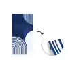 Donkerblauw - Abstract - Lijnen fotobehang vinyl groot -3d