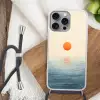 Zon - Oranje - Zee Hoesje iPhone 16 Pro Max met koord klein -sfeer4