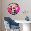 Bloemenkroon - Goud - Vrouw - Portret Fotolijst rond zonder passe partout klein -sfeer2
