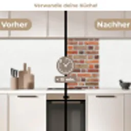 Bakstenen - Aardetinten - Muur - Rustiek keuken achterwand 2 middel 865 -voor-na2_DE