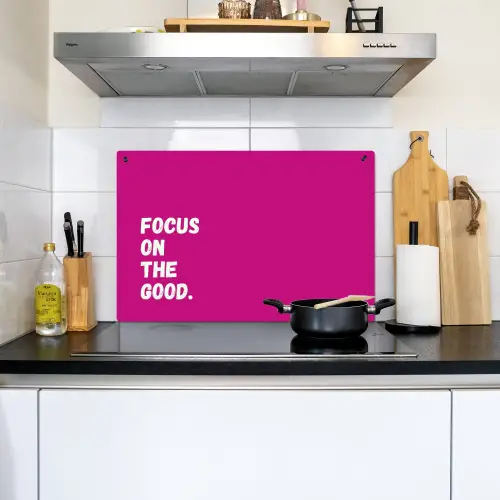 Focus on the good - Roze - Simple Inductie beschemer met haakjes klein -sfeer2