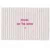 Focus on the good - Strepen - Roze - Smiley Deurmat klein -zkaufland3d