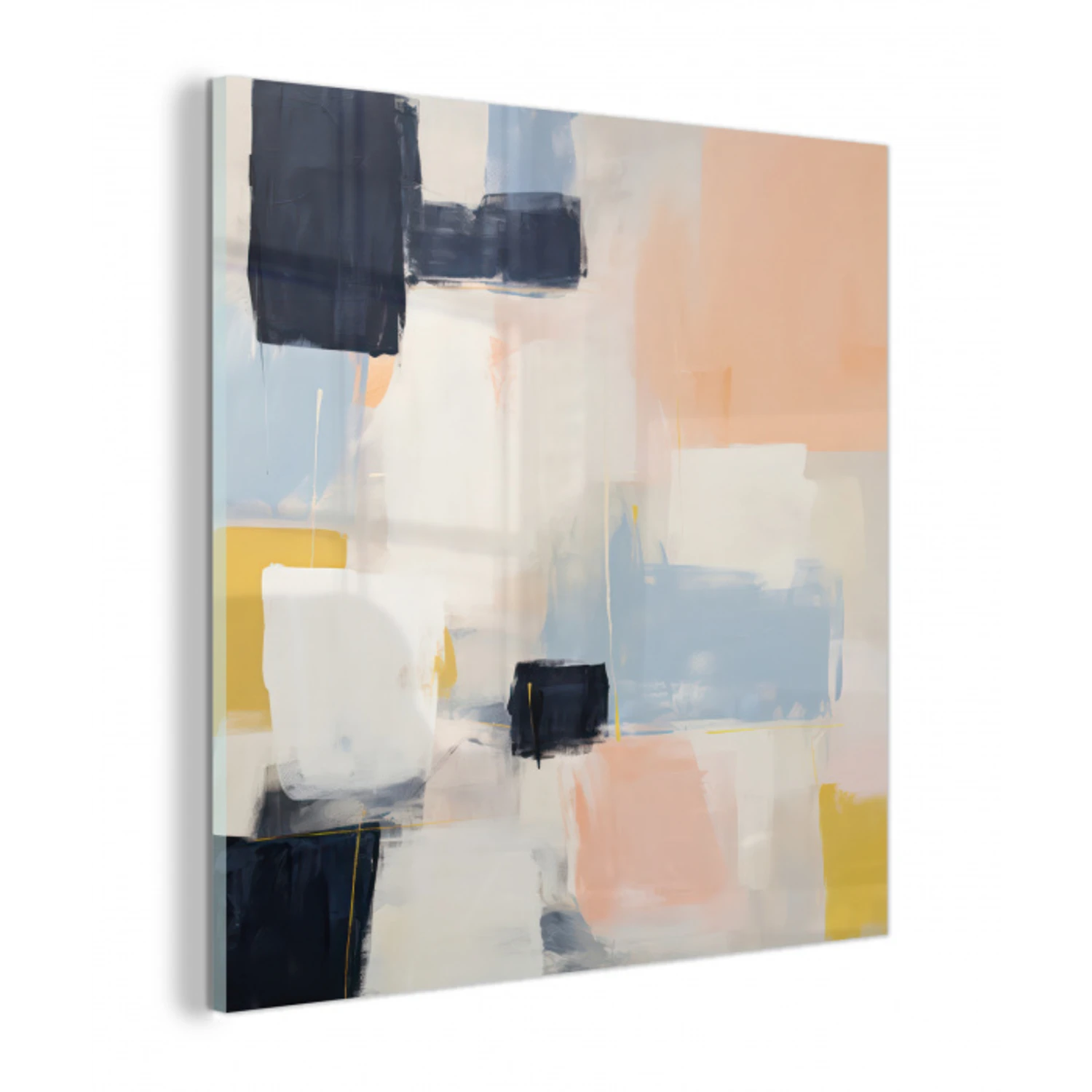 Kunst - Wit - Abstract - Modern plexiglas 5mm klein -z3d