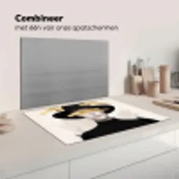 Vrouw - Portret - Modern - Goud - Kunst Inductie beschermer vinyl 3mm klein -wsfeer7_website