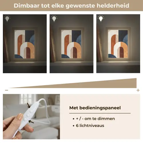 Abstract - Vormen - Donkerblauw Light Box met kabel (Tafellamp) klein -USP_dimbaarNL