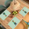 Cartoon - Dino - Oranje - Stekels Placemat vinyl groot -zzsfeer5_Kitchenyeah-website